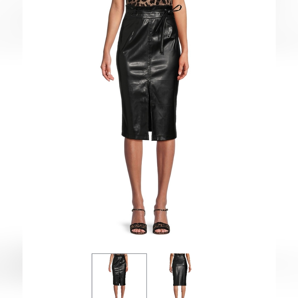 AREA STARS Vegan Leather Pencil Skirt Size S